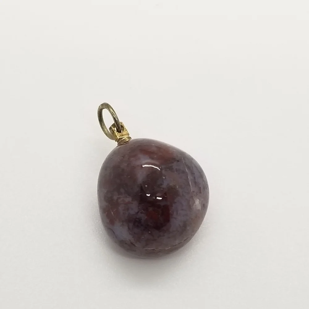 mottled purple stone pendant